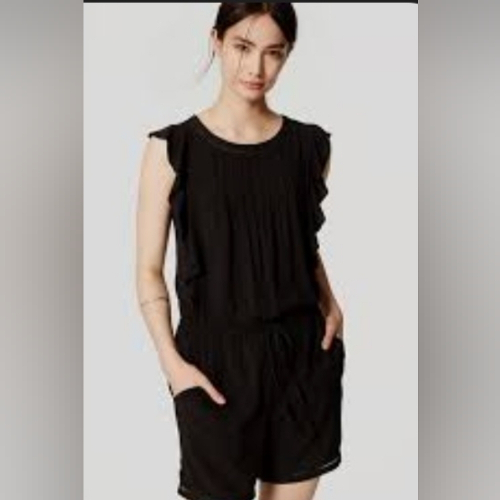 Loft Black Ruffle Romper Size MP